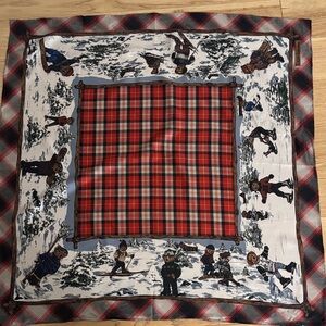 Ralph Lauren Red and Black Plaid Scarf